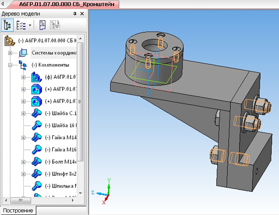 Опора компас 3d чертеж