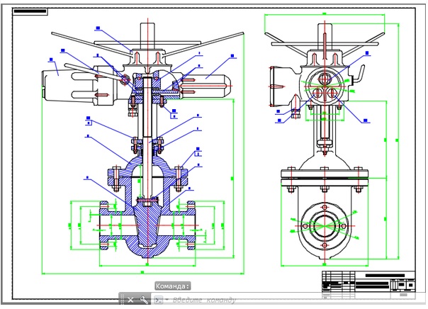 Чертежи задвижек dwg