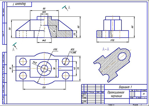 Инженерная графика 1 курс готовые чертежи по вариантам